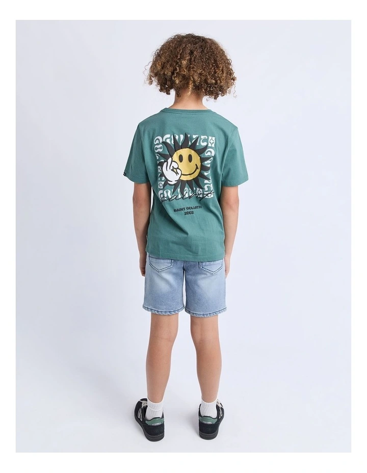 Smile Tee (8-16 Years) in Green image 3