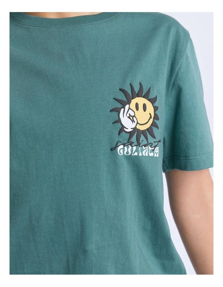 Smile Tee (8-16 Years) in Green image 5