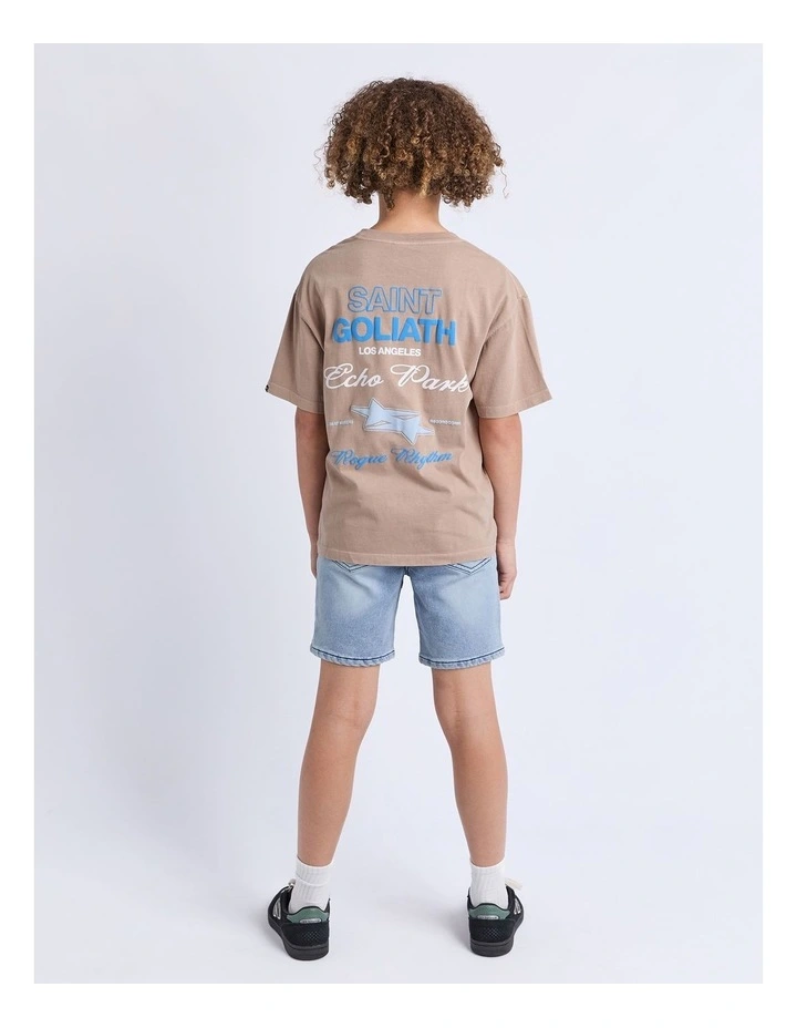 Sound Wave Tee (8-16 Years) in Brown image 2