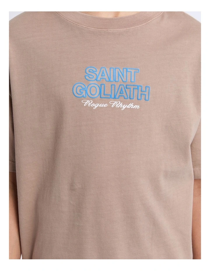 Sound Wave Tee (8-16 Years) in Brown image 4