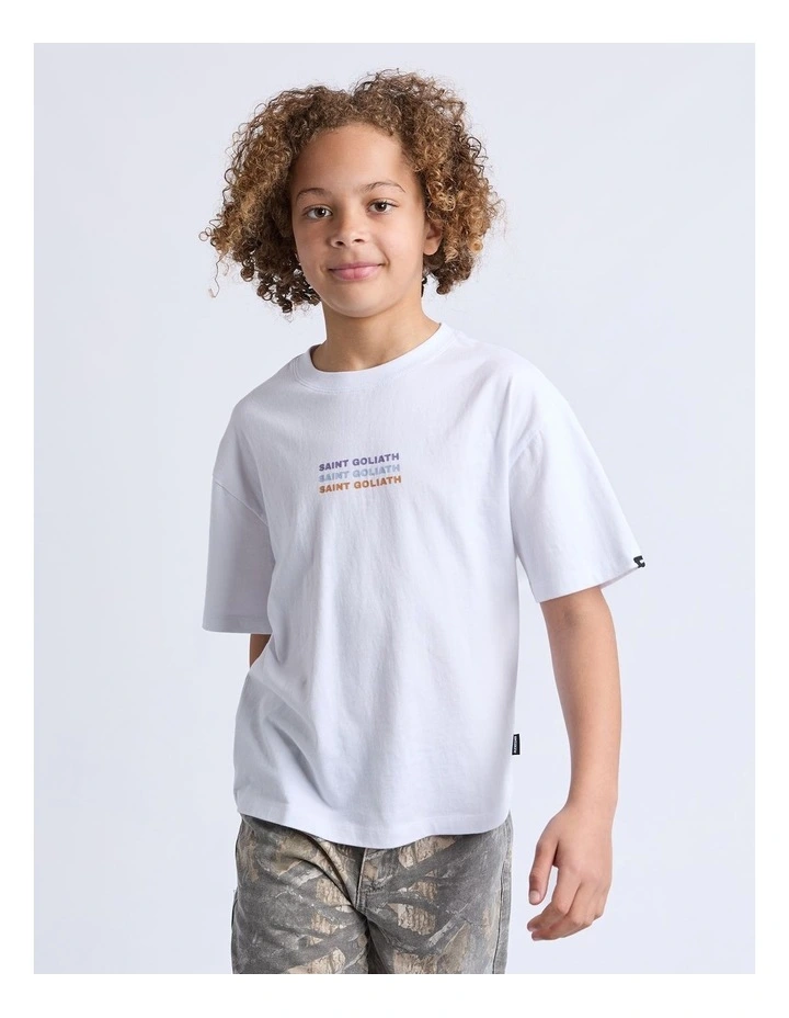 Happy Records Tee (8-16 Years) in White image 1