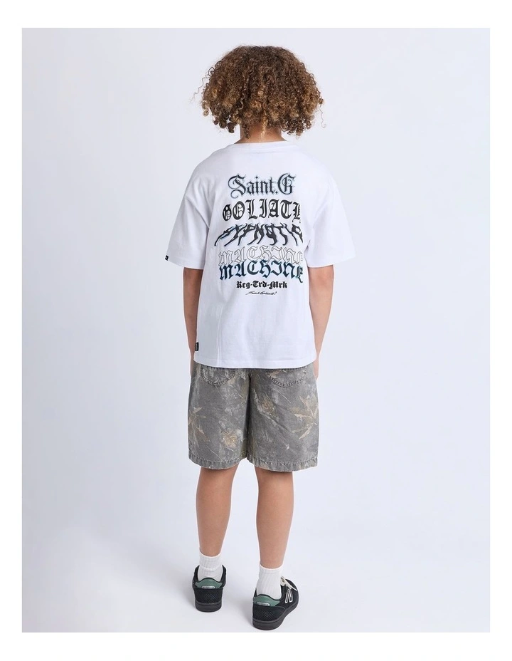 Turntable Tee (8-16 Years) in White image 3
