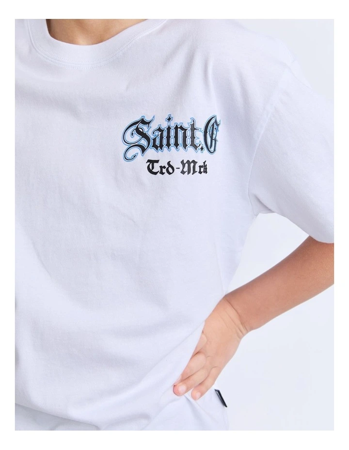 Turntable Tee (8-16 Years) in White image 5