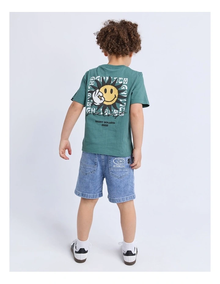 Smile Tee (3-7 Years) in Green image 2