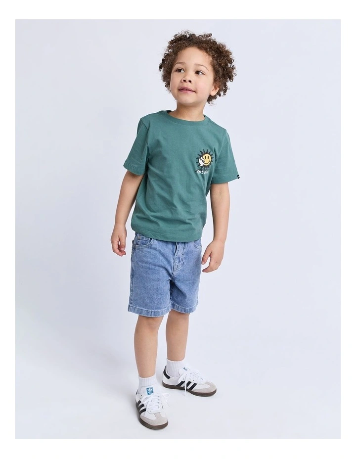 Smile Tee (3-7 Years) in Green image 3