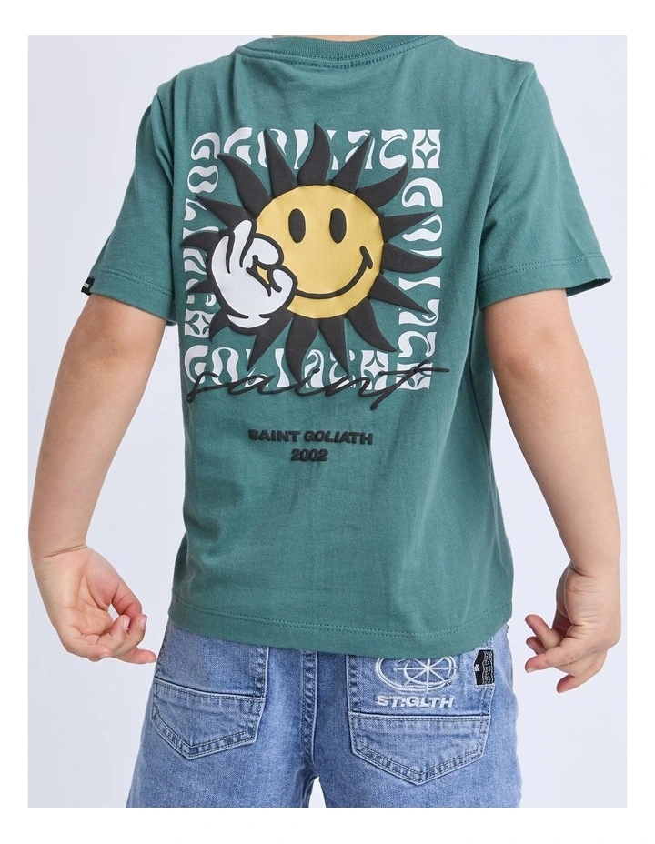 Smile Tee (3-7 Years) in Green image 4
