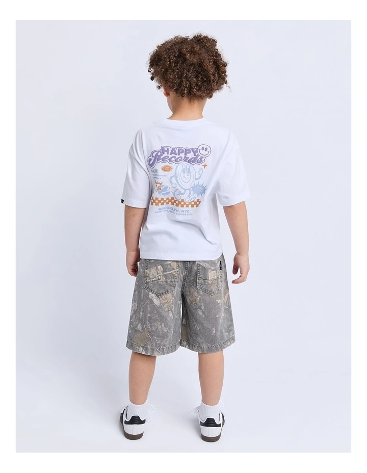 Happy Records Tee (3-7 Years) in White image 2