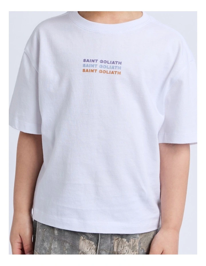 Happy Records Tee (3-7 Years) in White image 4
