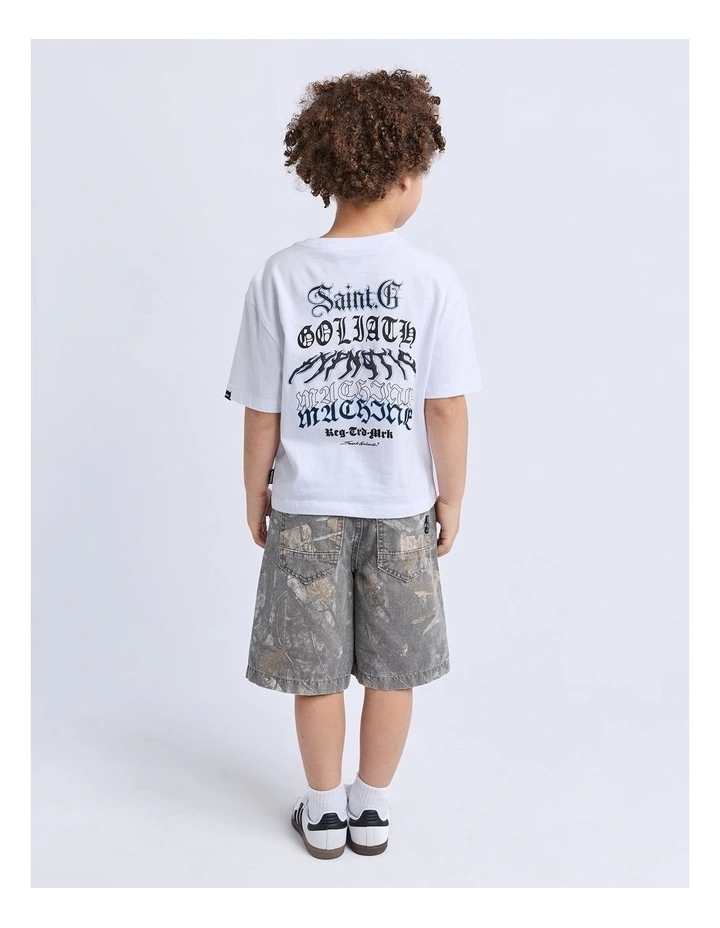 Turntable Tee (3-7 Years) in White image 2