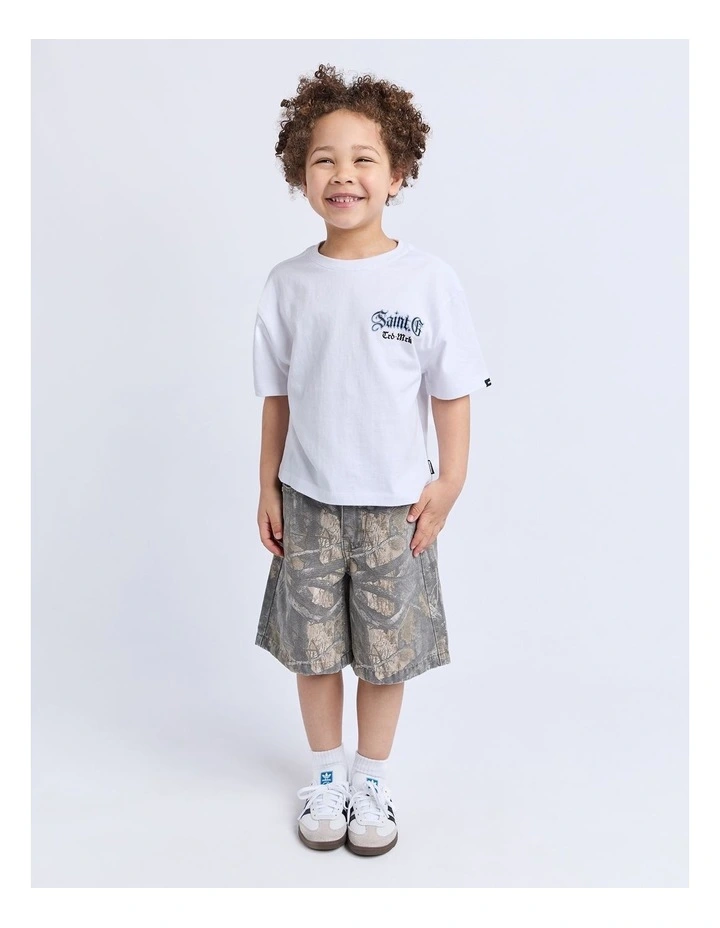 Turntable Tee (3-7 Years) in White image 3
