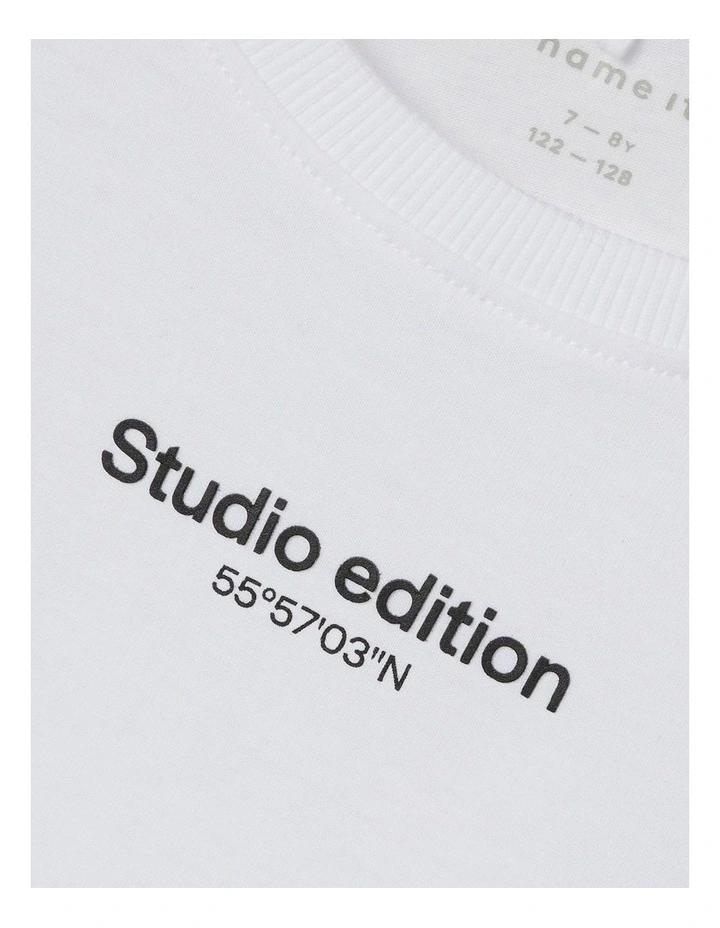 Brody Branded T-Shirt in White image 3