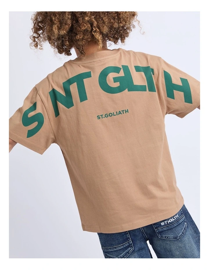 Influence Tee (8-16 Years) in Brown image 4