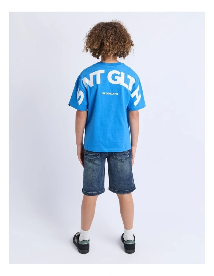 Influence Tee (8-16 Years) in Blue image 4