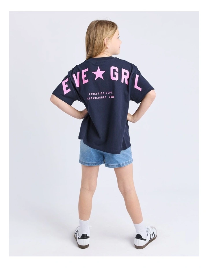 Performance Tee (8 - 16 Years) in Pink With Navy image 2