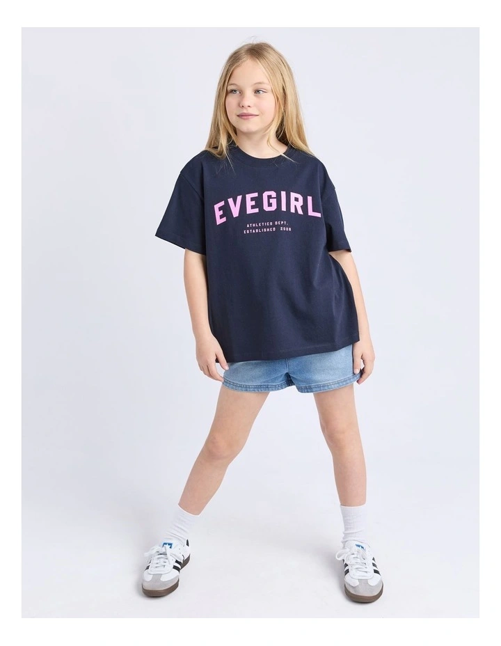 Performance Tee (8 - 16 Years) in Pink With Navy image 3