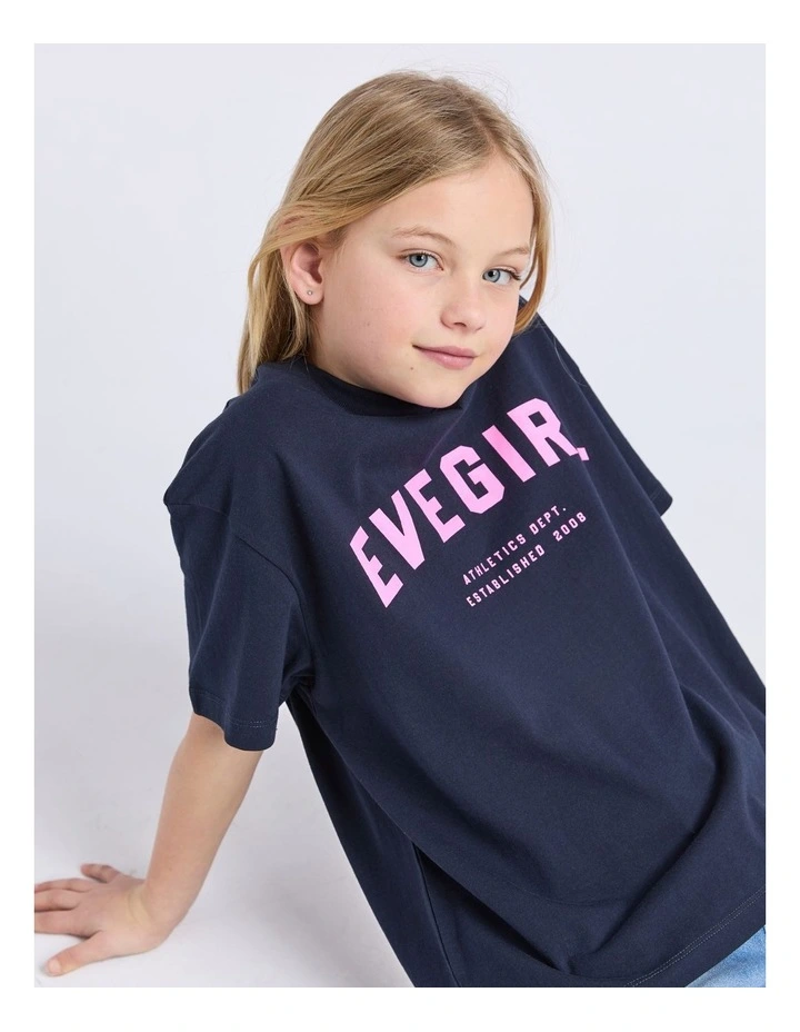 Performance Tee (8 - 16 Years) in Pink With Navy image 4