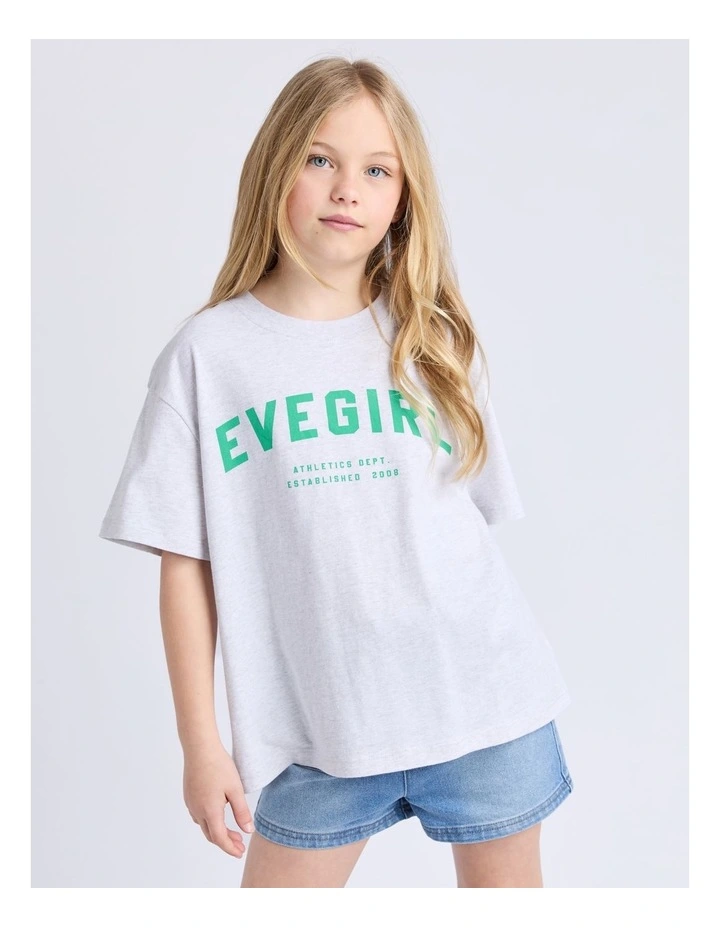 Performance Tee (8 - 16 Years) in Grey Marle image 1
