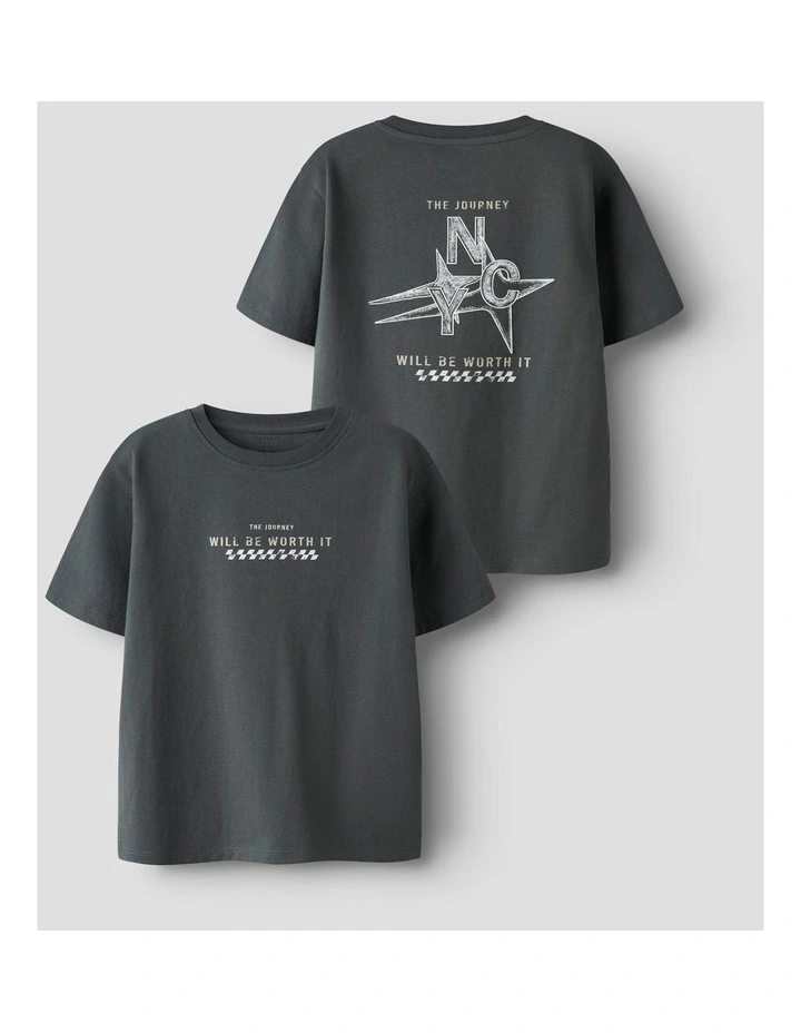 Barri Printed T-shirt in Charcoal image 3