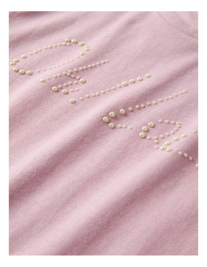 Friku Long Sleeve Cotton Top in Pink image 3