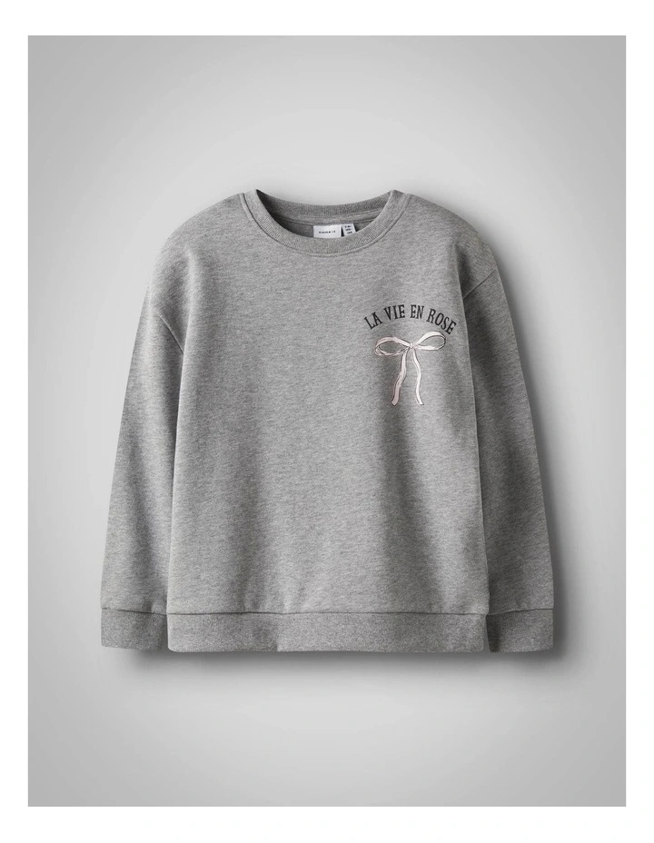 Paris Printed Sweatshirt in Grey image 1