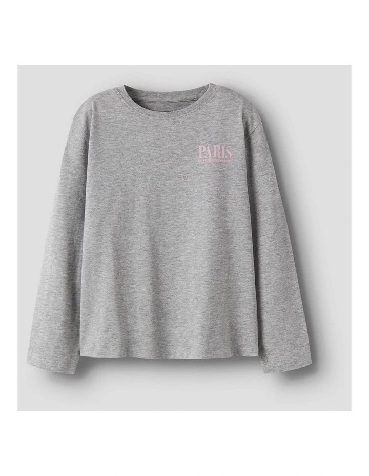 Paris Printed Sweatshirt in Grey image 1