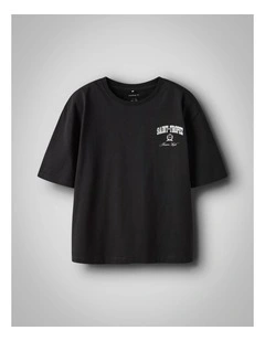 Robert Printed Cotton T-Shirt in Black