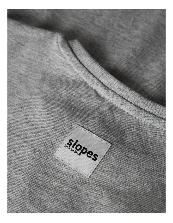 Seb Printed Organic Cotton T-Shirt in Grey image 3