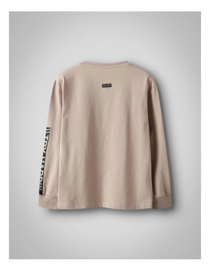 Sean Cotton Sweatshirt in Beige image 2
