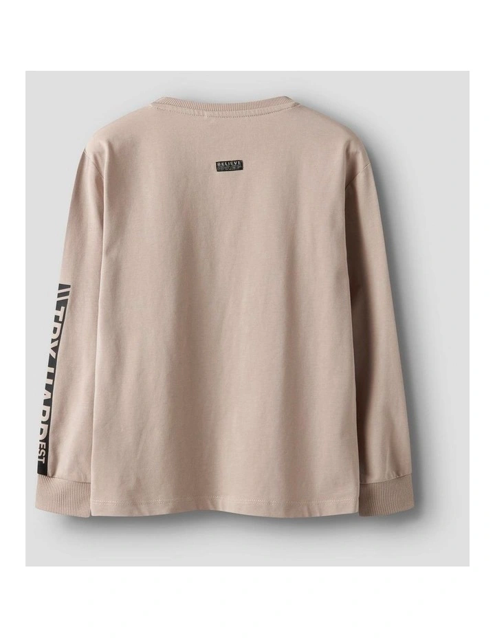 Sean Cotton Sweatshirt in Beige image 2