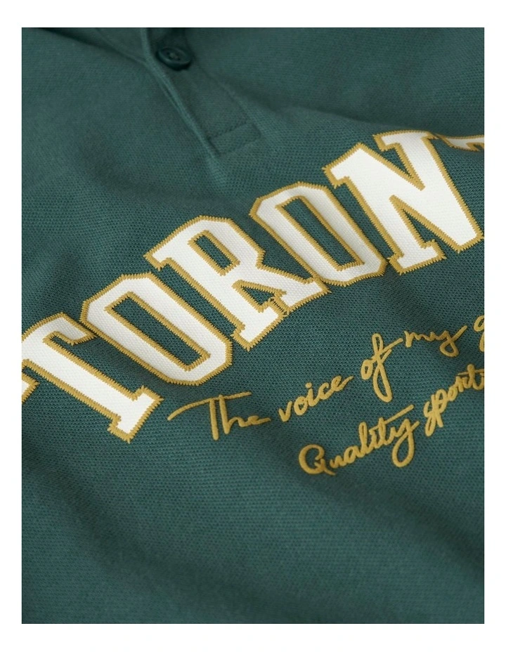 Shane Long Sleeve Polo Shirt in Green image 3