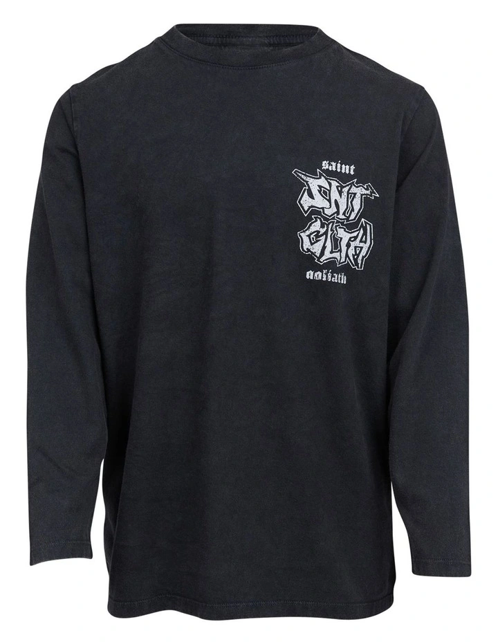 Established Long Sleeve Tee (8-16 Years) in Grey image 5
