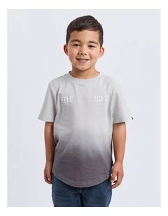Two-Tone Tee (3-7 Years) in Grey