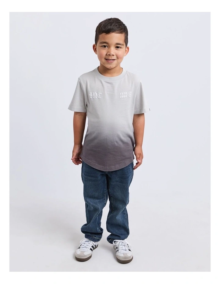 Two-Tone Tee (3-7 Years) in Grey image 3