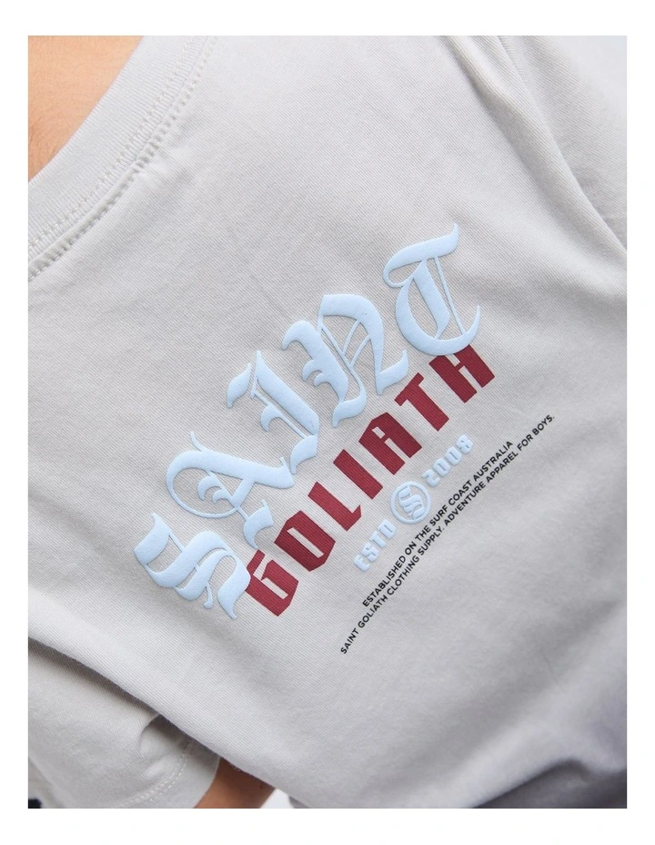 Two-Tone Tee (3-7 Years) in Grey image 4