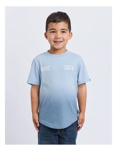 Two-Tone Tee (3-7 Years) in Blue