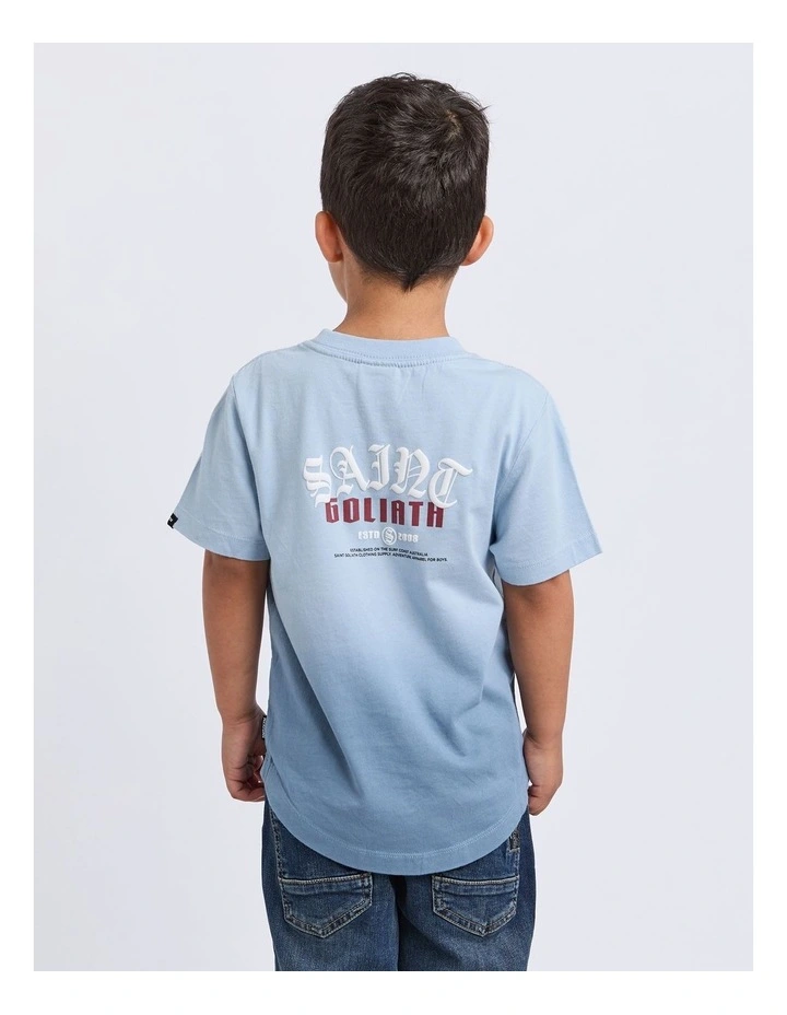 Two-Tone Tee (3-7 Years) in Blue image 2