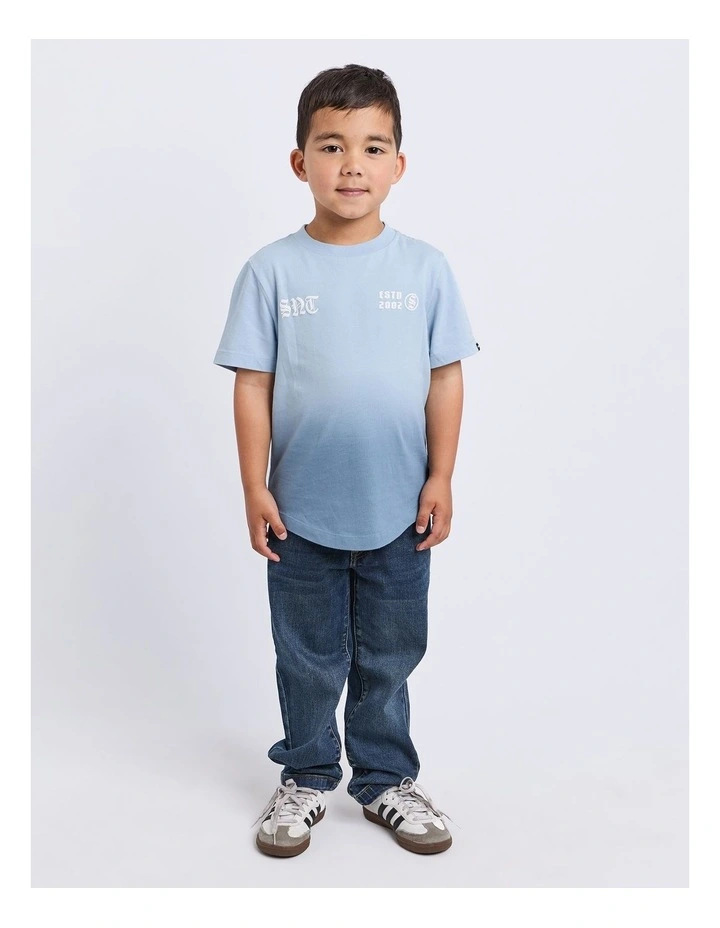 Two-Tone Tee (3-7 Years) in Blue image 3