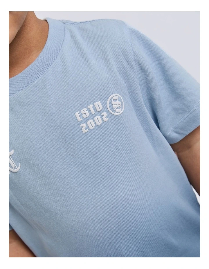 Two-Tone Tee (3-7 Years) in Blue image 4