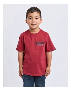 Upside Tee (3-7 Years) in Red