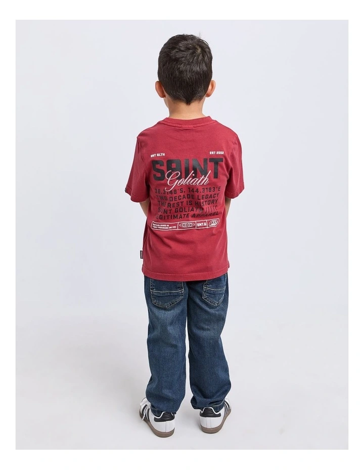 Upside Tee (3-7 Years) in Red image 2