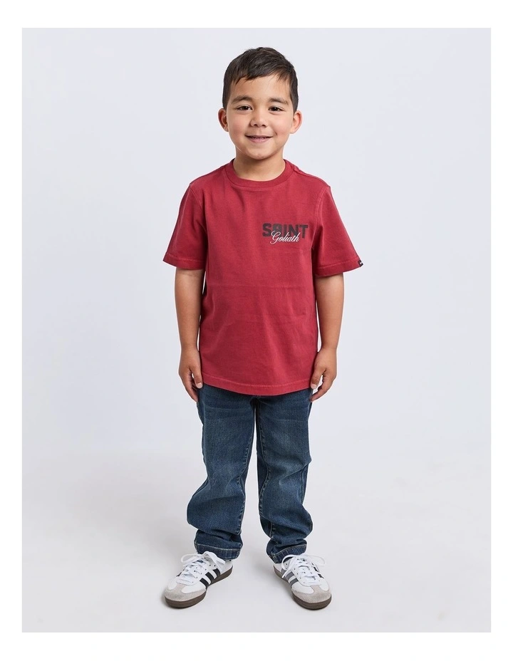 Upside Tee (3-7 Years) in Red image 3