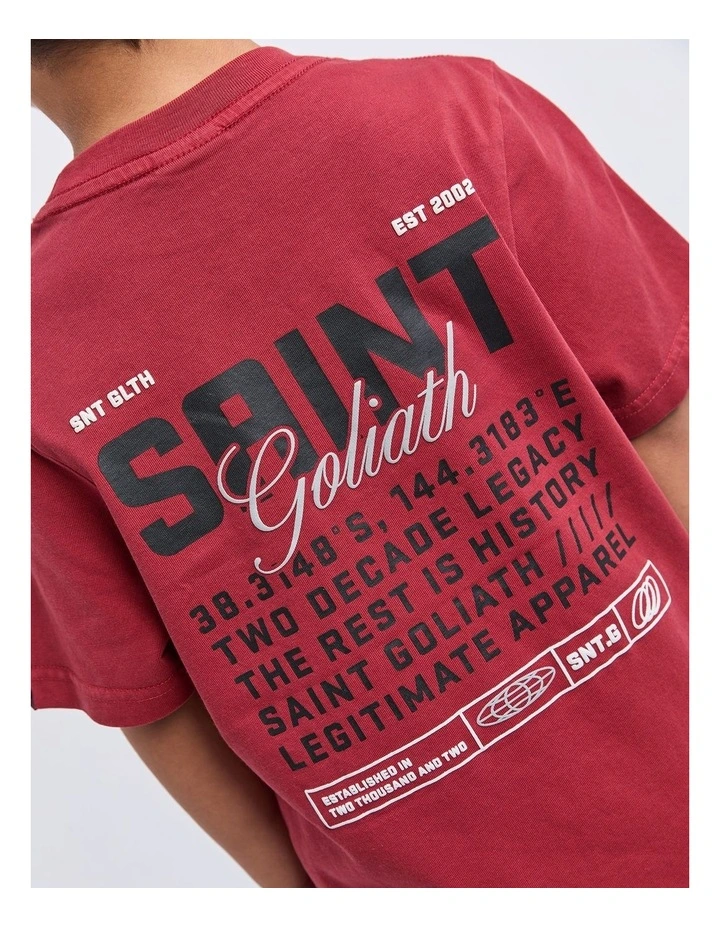 Upside Tee (3-7 Years) in Red image 4