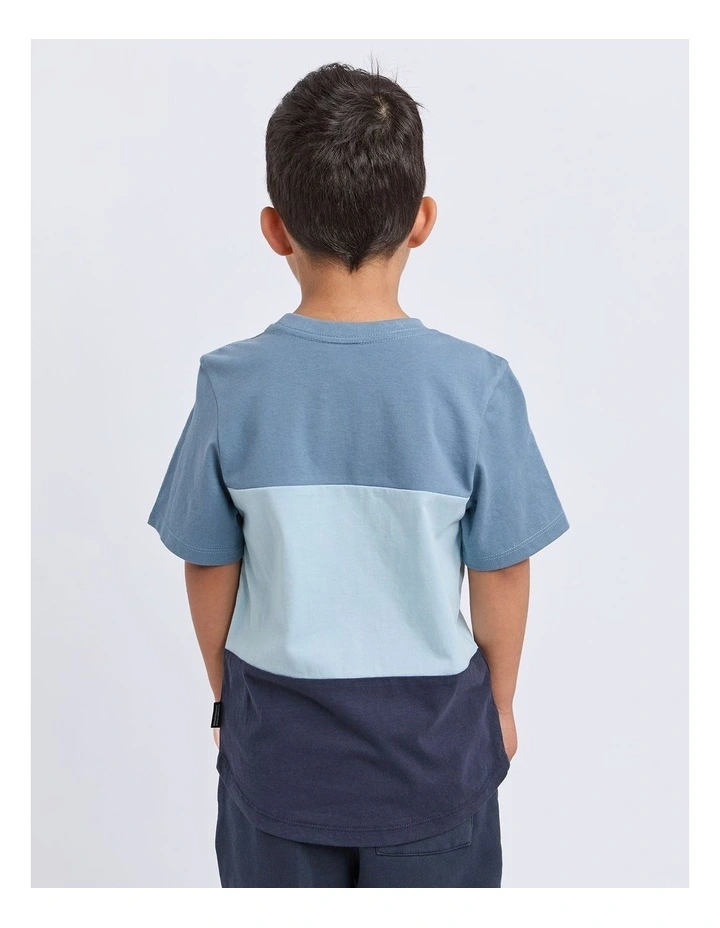 Splice Tee (3-7 Years) in Blue image 2