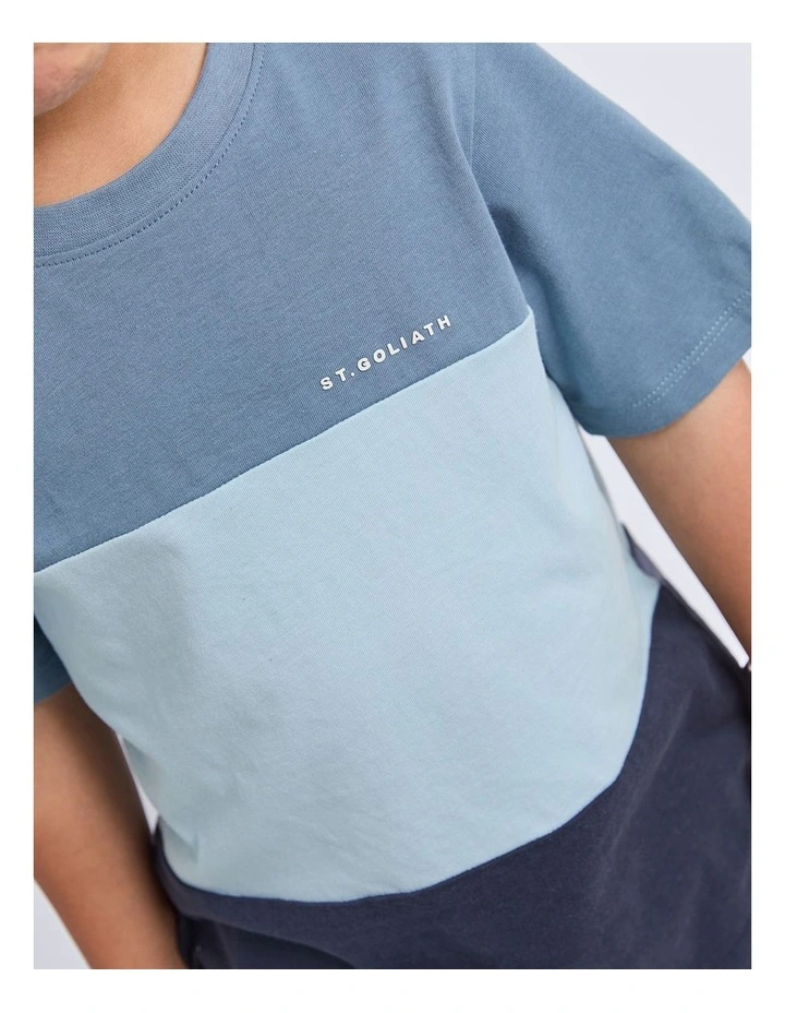 Splice Tee (3-7 Years) in Blue image 4