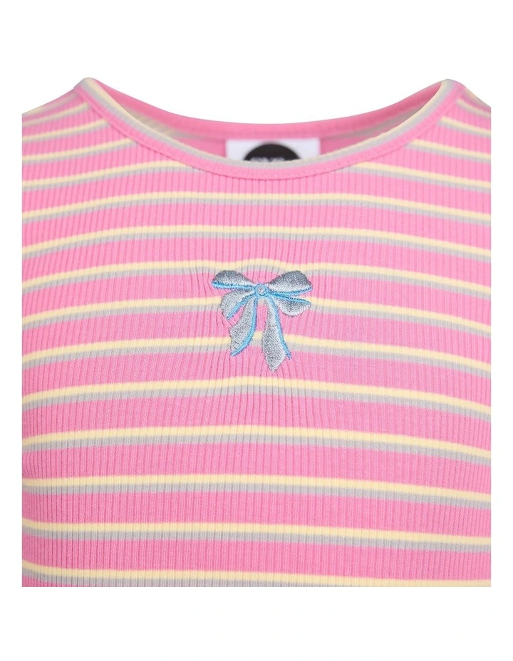 Maya Frill Lslv Rib (3 - 7 Years) in Pink image 7