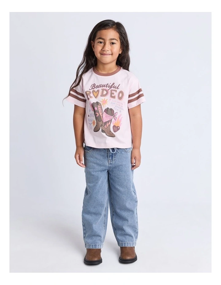 Dusty Tee (3 - 7 Years) in Pale Pink image 4