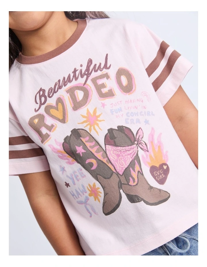 Dusty Tee (3 - 7 Years) in Pale Pink image 5