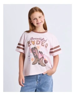 Dusty Tee (8 - 16 Years) in Pale Pink