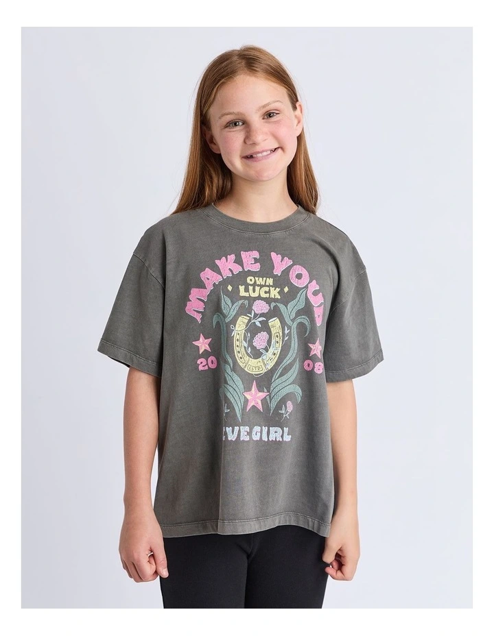 Wild West Tee (8 - 16 Years) in Charcoal image 1