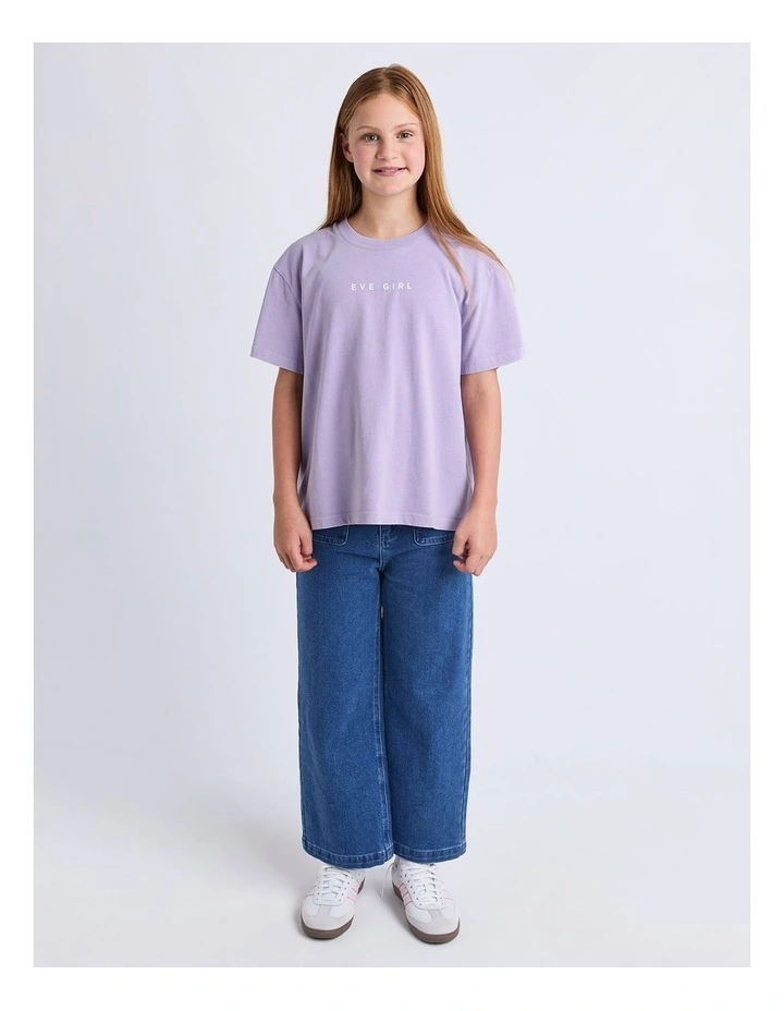 Core Tee Top (8 - 16 Years) in Lilac image 3